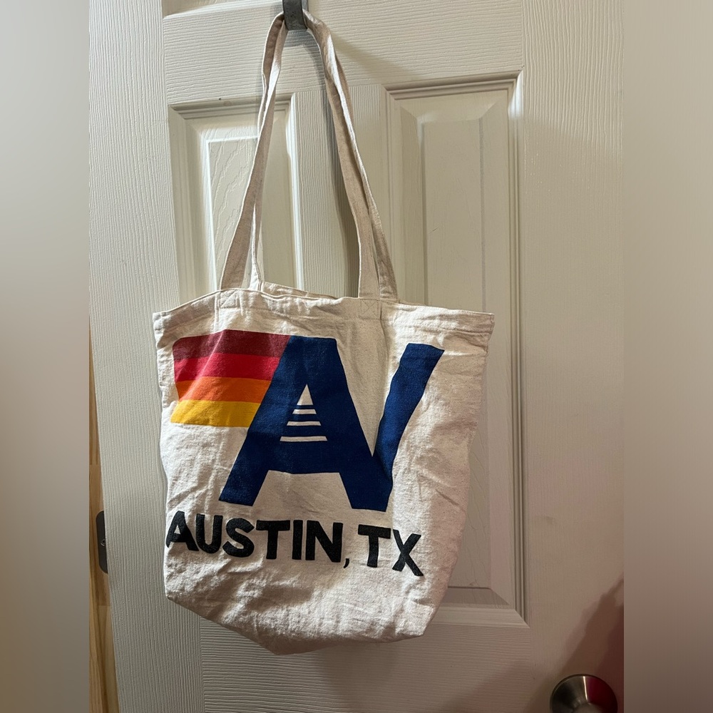 Aviator Nation Austin, TX Canvas Tote Bag Preowned